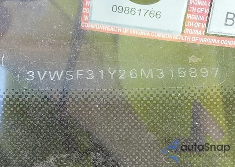 2006 Volkswagen New Beetle Convertible Option Pkg 2 from USA, damaged, VIN 3VWSF31Y26M315897